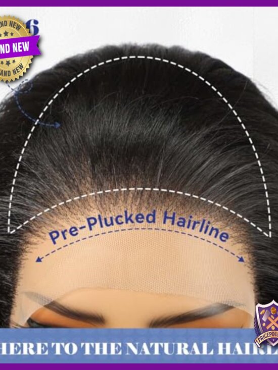13x6 HD Lace Front Synthetic Wig, 24 Inch Long Curly Layered, Glueless